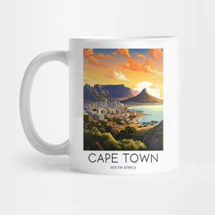 A Pop Art Travel Print of Cape Town - South Africa Mug